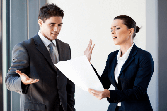 A manager not happy with work produced by employee A manager not happy with work produced by employee