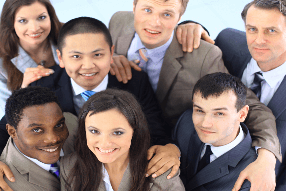 A group of office workers A group of office workers