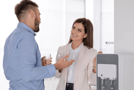 A manager and employee on friendly terms A manager and employee on friendly terms