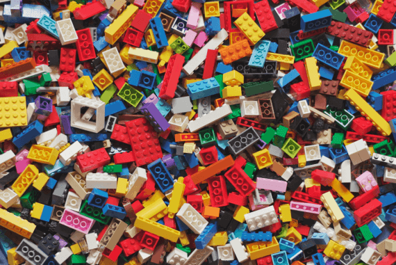 Lego bricks representing building